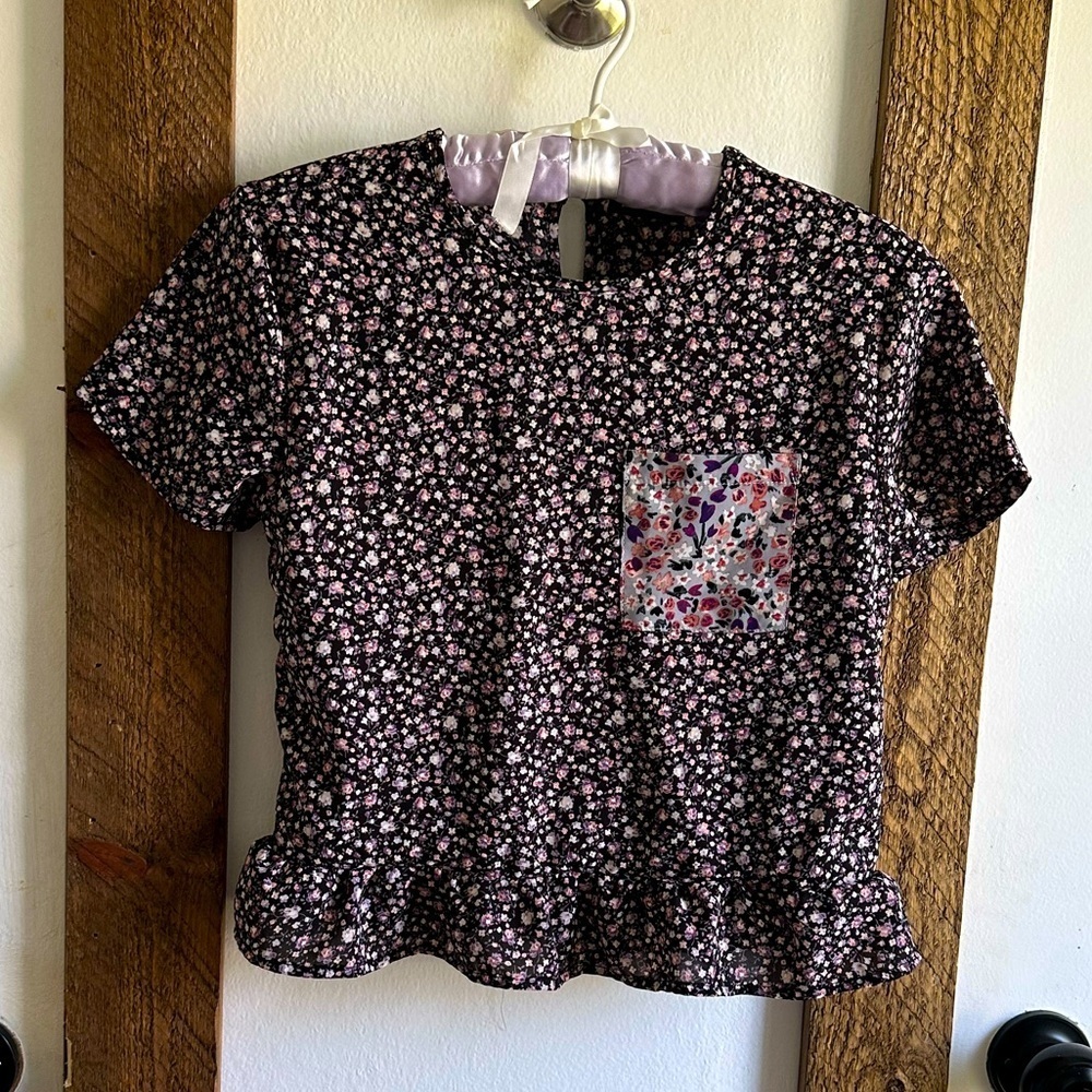 Kidpik girls floral blouse multimedia with pocket medium